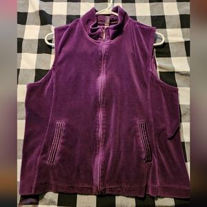 White Stage Velour Purple Vest Large